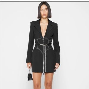 Maniere De Voir Corset Blazer Dress NWT
